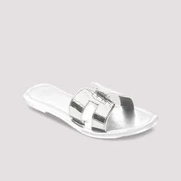FIMBUL Textured Leather Open Toe Flats image 3