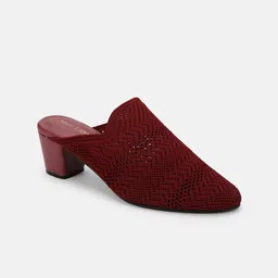 Marc Loire Textured Block Heel Mules image 3