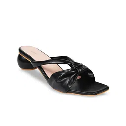 THE WHITE POLE Knotted Open Toe Block Heels image 2