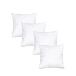 Clasiko Set Of 4 White Solid Square Cushion Inserts image 2