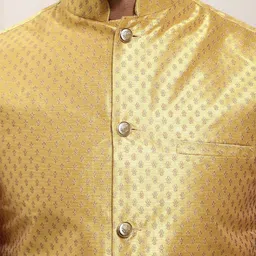 SOJANYA Regular Kurta With Churidar & Nehru Jacket image 2