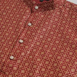 SOJANYA Ethnic Motifs Printed Regular Kurta with Churidar image 2