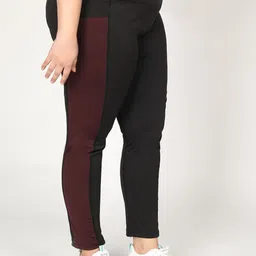 CHKOKKO Plus Women Black Solid Skinny-Fit Training Tights-image-91