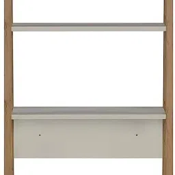 sbf furniture Plank Reno Engineered Wood Ladder Book Shelf and Display Unit Engineered Wood Open Book Shelf image 2