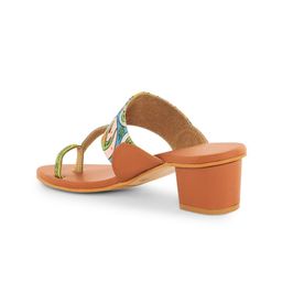 Kanvas Parrots In Nest Printed One Toe Block Heels image 4