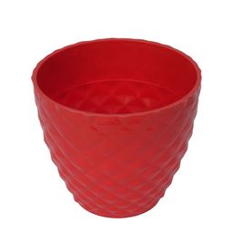 Kuber Industries Set Of 6 Red & Green Diamond Pattern Flower Pot image 2