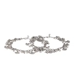 Jazz and Sizzle Set Of 2 Silver-Plated Anklets image 5