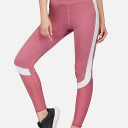 IMPERATIVE Women Pink Tight with Mesh Inserts-image-34