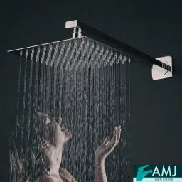 SS304 UltraSlim HighPressure Rainfall Shower & Shower Fit Arm (8X8+18INCH ARM) Fixed Mount-image-12