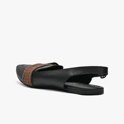 RIVR Textured Pointed Toe Ballerinas image 3