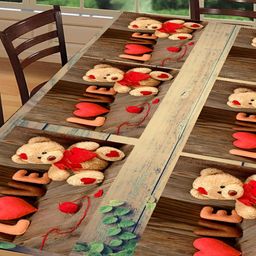 REVEXO Brown & Red 6 Pieces Printed Rectangular Table Placemats image 2