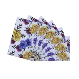 Kuber Industries Blue & White 6-Pieces Printed Table Placemats image 3