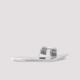 FIMBUL Textured Leather Open Toe Flats image 4