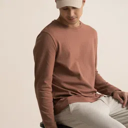 DAMENSCH Men Cotton Popcorn Texture Regular Fit T-Shirt-image-21