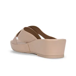 Ronnie Grey PU Block Mules with Laser Cuts image 3