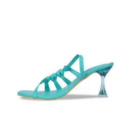 MEHNAM Knotted Open Toe Block Heels image 2