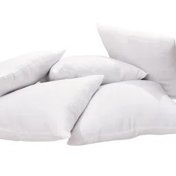 Clasiko Set Of 4 White Solid Square Cushion Inserts image 3