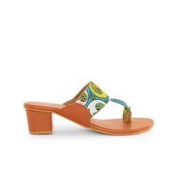Kanvas Parrots In Nest Printed One Toe Block Heels image 3
