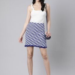 SHOWOFF Printed Pencil Mini Skirt-image-20