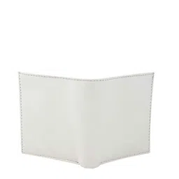 HENEDA Men White PU Two Fold Wallet with SIM Card Holder image 4