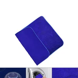 Kuber Industries Blue & Cream 3 Pcs Microfiber Self Drying Rectangular Table Placemats image 3