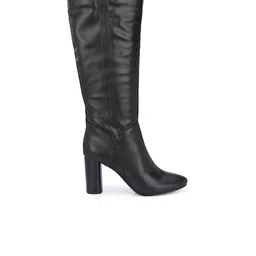 Delize Black High-Top Block Heeled Boots image 4