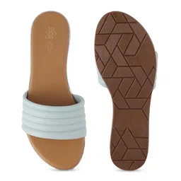 Tresmode Textured Open Toe Flats image 4