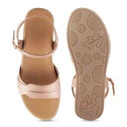 Tresmode ETIENNE Open Toe Flats With Buckle Closure image 4