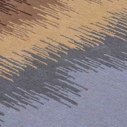 PRESTO Red & Brown Abstract Printed Woolen Carpets image 4