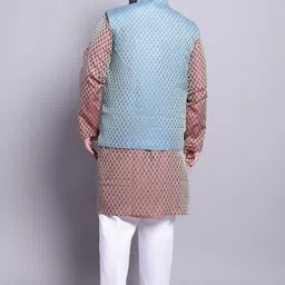 SOJANYA PLUS Woven Design Kurta With Pyjamas & With Nehru Jacket image 2
