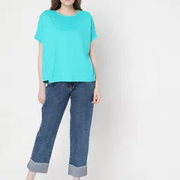 Vero Moda Women Blue Extended Sleeves T-shirt-picture-9