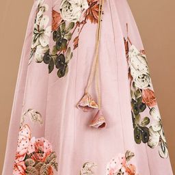 SAPTRANGI Floral Printed Flared Maxi Skirt image 3
