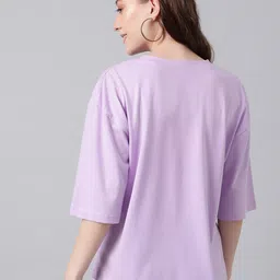 Kotty Graphic Printed Drop-Shoulder Sleeves Oversized T-shirt image 4