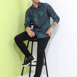HIGHLANDER Men Slim Fit Printed Casual Cotton Shirt-picture-16