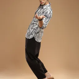 Sangria Black Comfort Fit Abstract Printed Cotton Casual Shirt-image-13