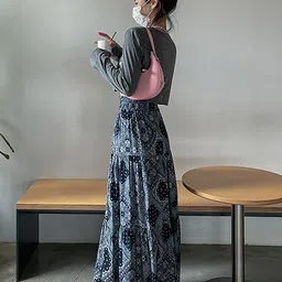 LULU & SKY Geometric Printed A-Line Maxi Skirts image 2