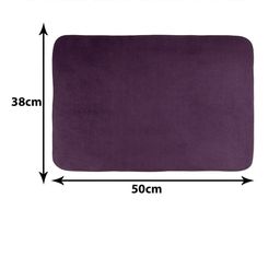 Kuber Industries Purple 2 Pieces Microfiber Rectangular Table Placemats image 5