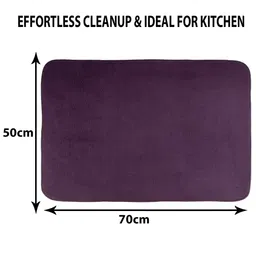 Kuber Industries Brown & Purple 2 Pieces Rectangular Table Placemats image 5