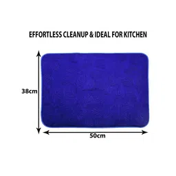Kuber Industries Blue & Brown 2 Pieces Rectangular Table Placemats image 2