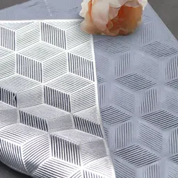 Dakshya Industries 4-Pcs White Geometric Rectangular Table Placemats image 4