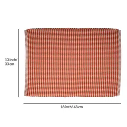 CDI 5-Pcs Red & White Checked Rectangular Table Placemats image 2