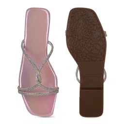 BAESD Embellished Open Toe Flats image 3