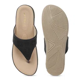 TRASE Textured Open Toe Flats image 5