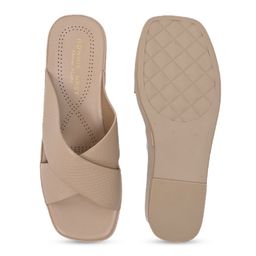 Ronnie Grey PU Block Mules with Laser Cuts image 5