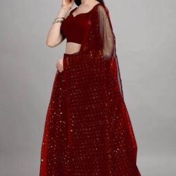 Embroidered Semi Stitched Lehenga Choli-image-62