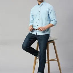 Mast & Harbour Classic Slim Fit Buffalo Checked Pure Cotton Casual Shirt-picture-2