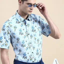 INVICTUS Standard Floral Printed Formal Cotton Shirt-picture-28