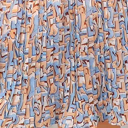 LULU & SKY Abstract Printed Chiffon A-line Midi Skirts image 4
