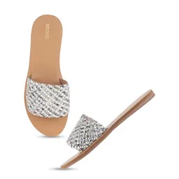 Anouk Textured Open Toe Flats image 2