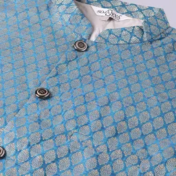 SOJANYA PLUS Woven Design Kurta With Pyjamas & With Nehru Jacket image 4